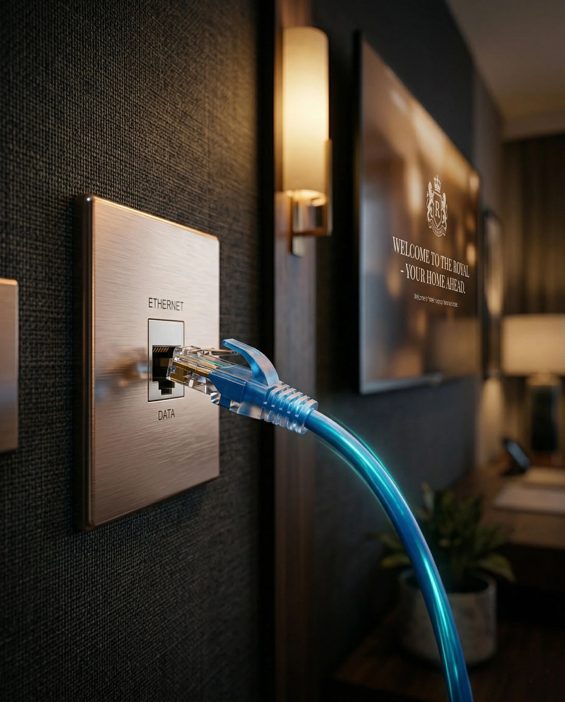 Hotel IPTV system — TV distributed over LAN network with central channel management and welcome screen